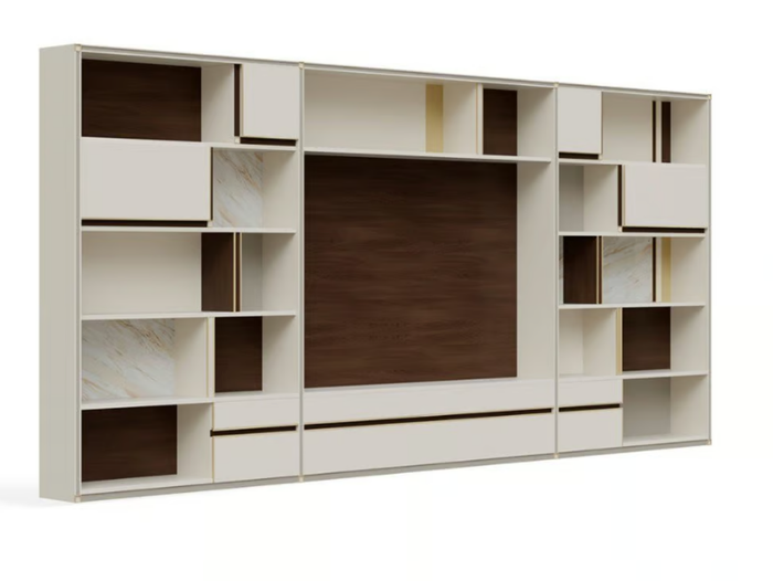 PR.850.1 - Custom wooden TV wall system _ Stella del Mobile